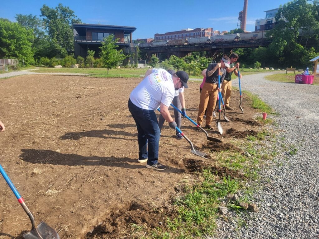 Preparing ground for plastic barrier
